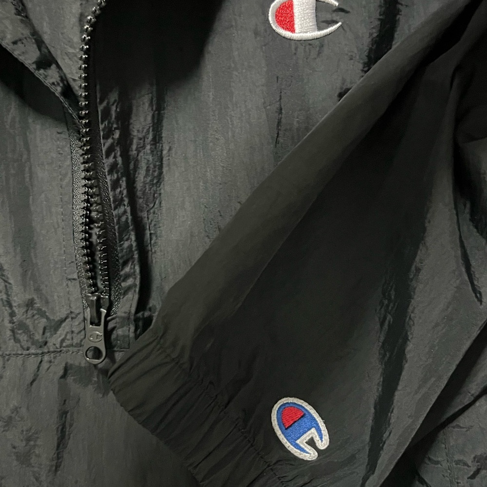 Champion Packable Pullover Black Lightweight Nylo… - image 5